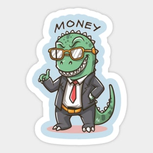 Money Dino Sticker